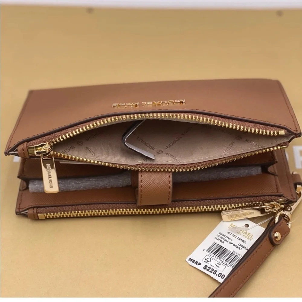 Michael Kors DoubleZip Wallet Wristlet Luggage